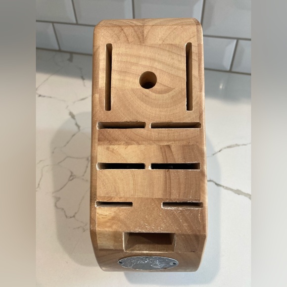 Fiestaware Fiesta Multicolored 11-pc. Cutlery Set knife block rainbow retro oak - Picture 3 of 16